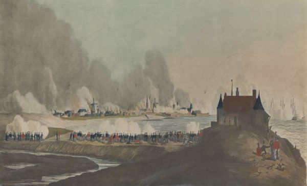 Het bombardement van Vlissingen in 1809.